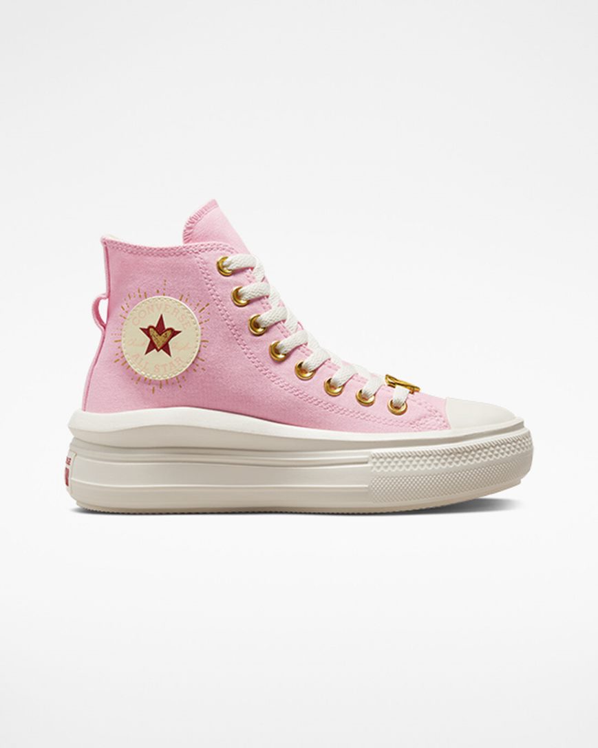 Topanky Na Platforme Converse Chuck Taylor All Star Move Hearts Vysoke Damske Oranžové Ruzove | SK NFSJO7